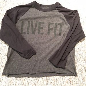 Live Fit baseball cropped T-shirt